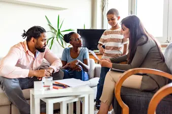 photo of family therapy session