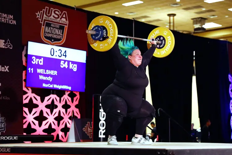 photo of wendy welsher weightlifting