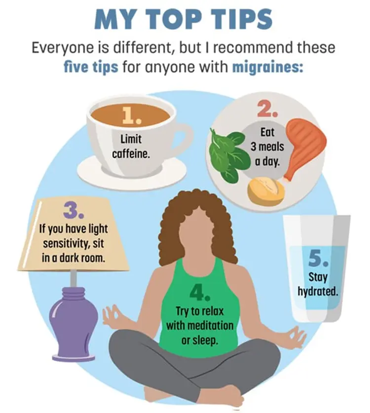 migraine top tips infographic