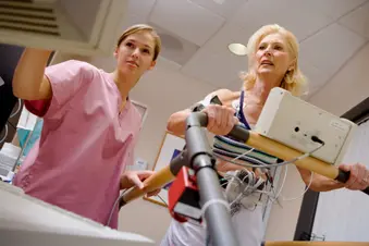 woman on treadmill