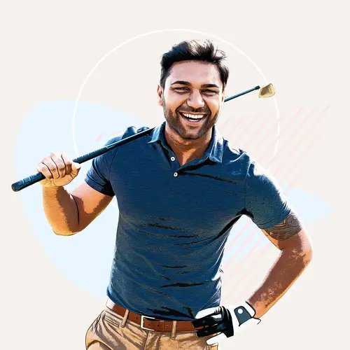 photo of Man holding golf club