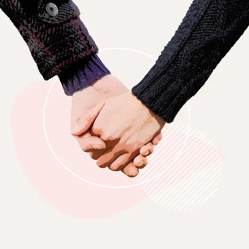 photo of couple holding hands