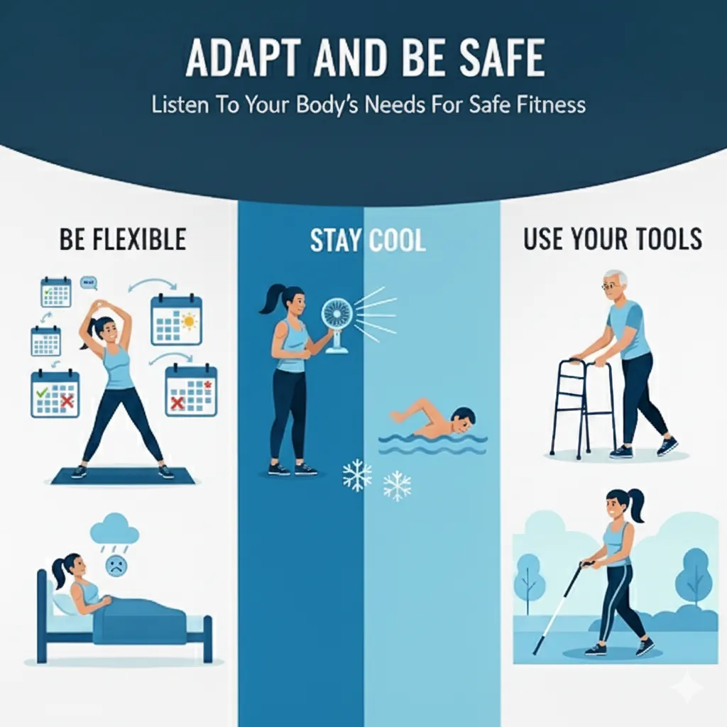 infographic on neat adapt and be safe
