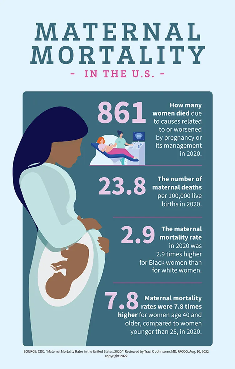 photo of maternal mortality infographic