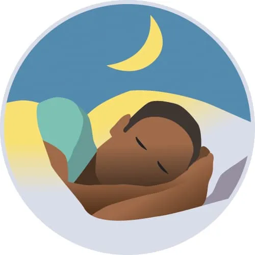 illustration of man sleeping