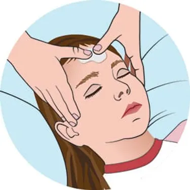 illustration of facial massage