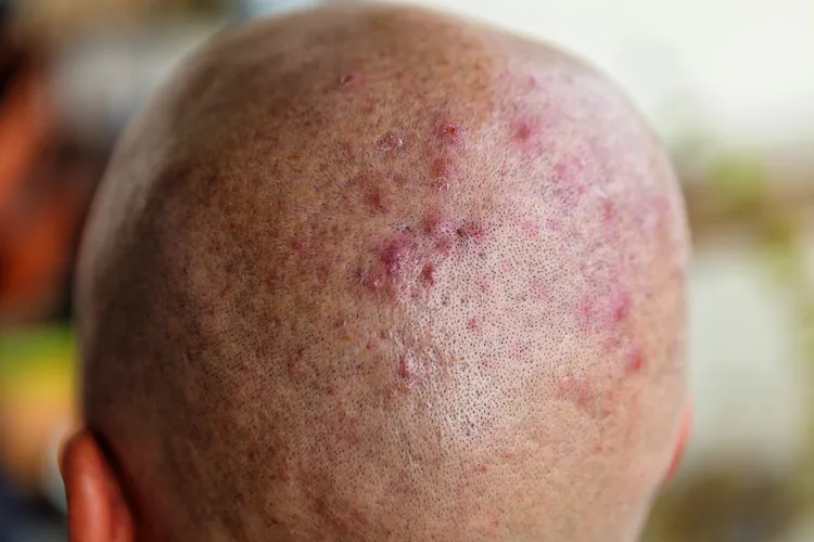photo of scalp acne