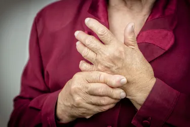 In rheumatoid arthritis, your joints become painful, swollen, and warm to the touch.