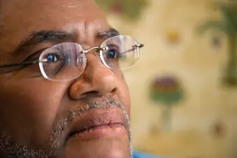 senior man with glasses