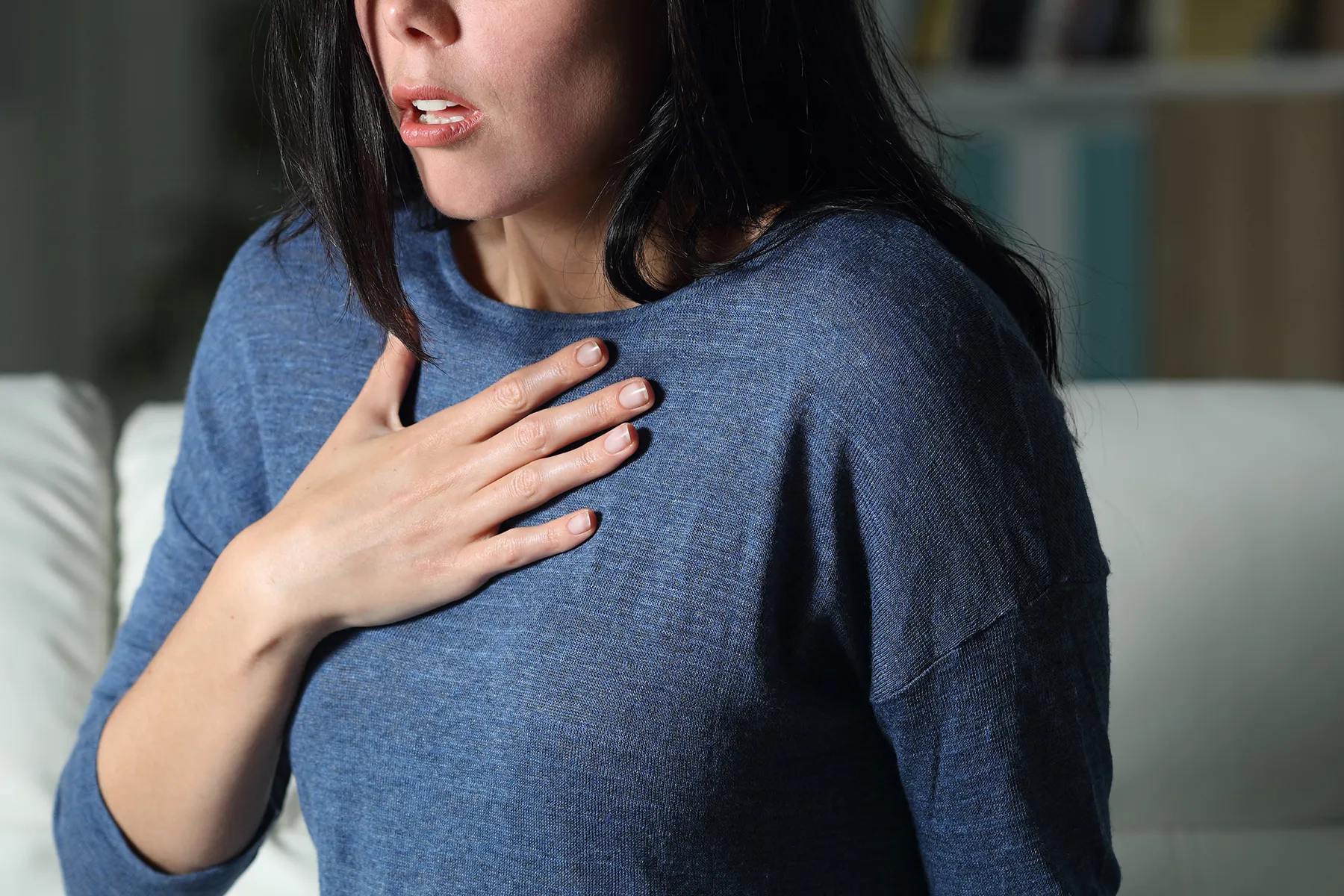 photo of woman with shortness of breath