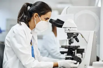 photo of lab researcher