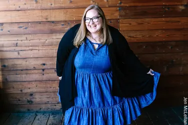 Jen McLellan, a plus-sized childbirth educator and author.