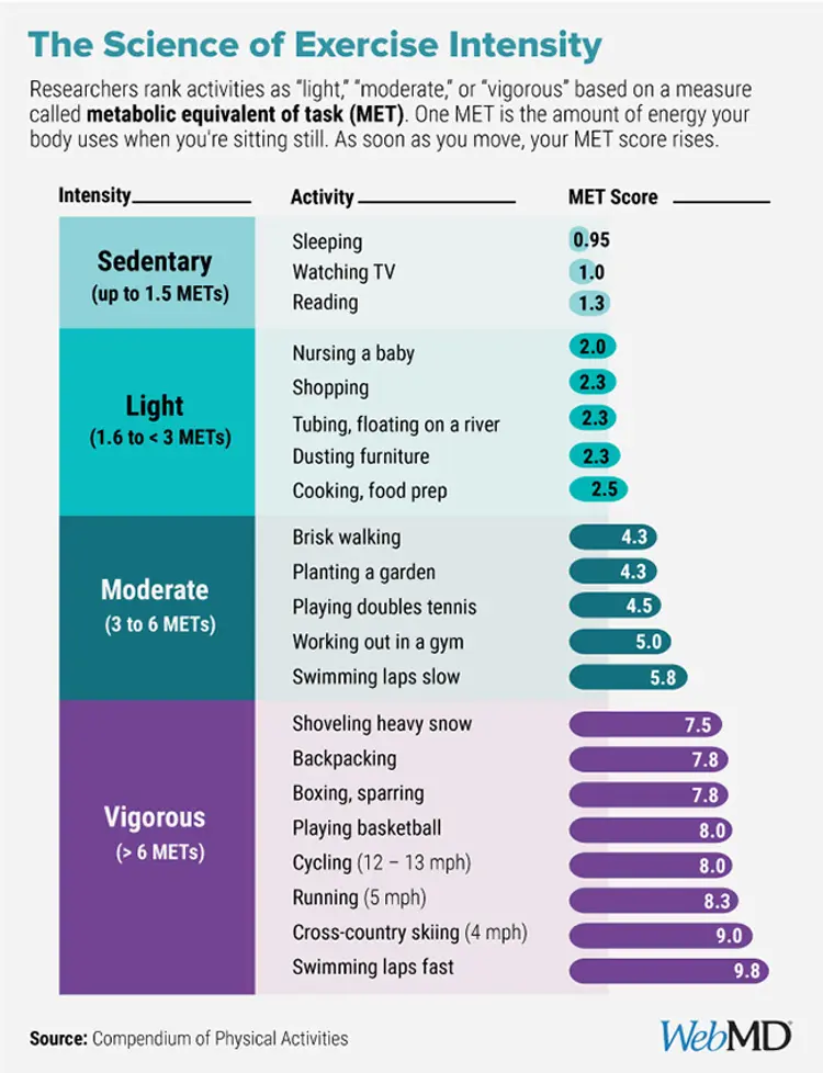 photo of exercise infographic