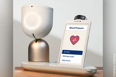 ElliQ does more than keep you company. It can give medication reminders and prompt users to take their blood pressure.