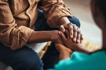 photo of caregiver's hands