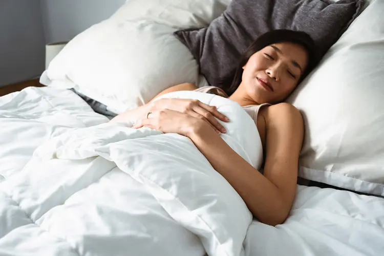 photo of sleeping in bed