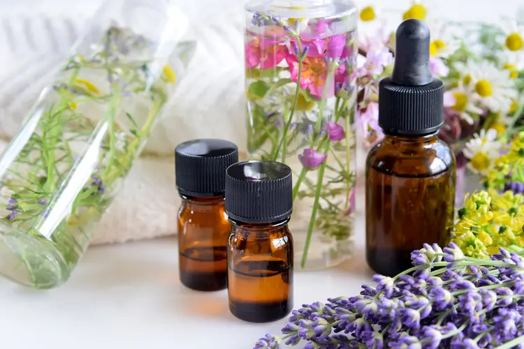 photo of essential oils and herbs