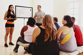 photo of fitness coach at work