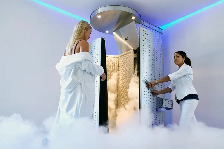 photo of full-body cryotherapy treatment