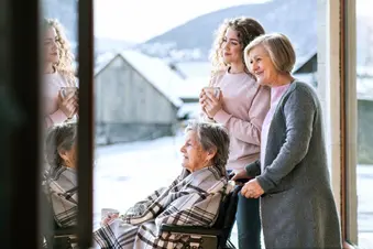 photo of three generations of women