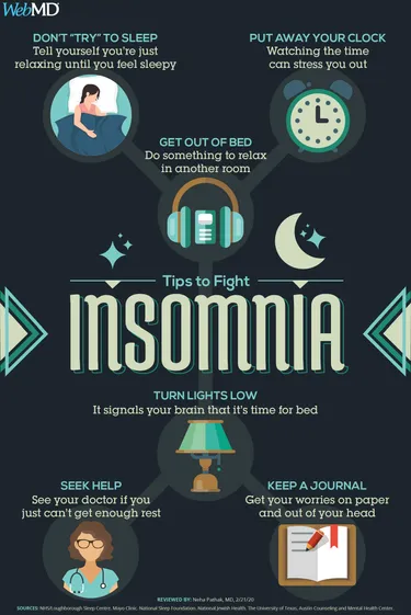 tips to fight insomnia infographic
