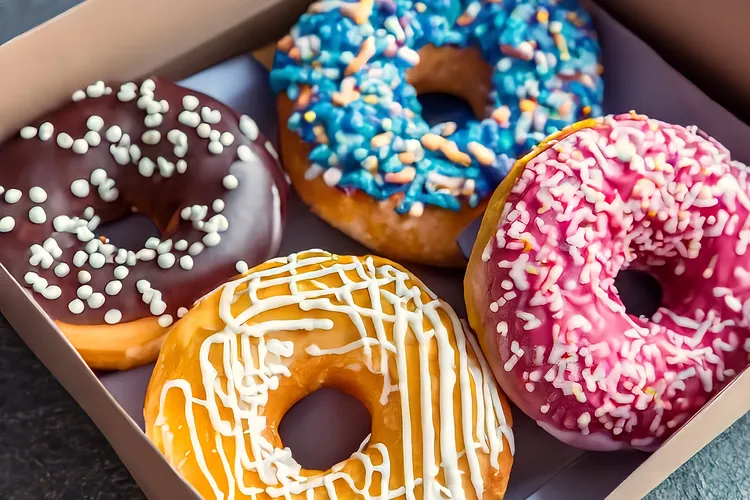 photo of colorful donuts