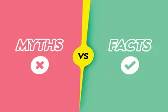 photo of myths vs facts graphic
