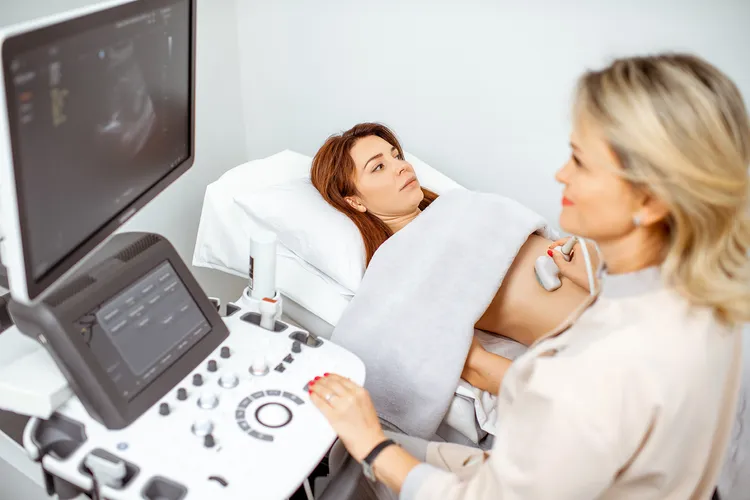 photo of pelvic ultrasound procedure