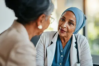 photo of doctor patient consultation