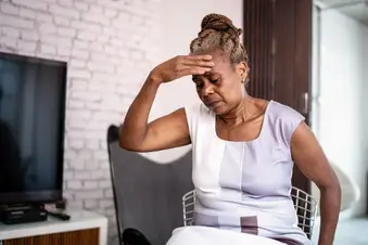 photo of mature woman with headache