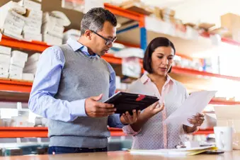 photo of workers in warehouse