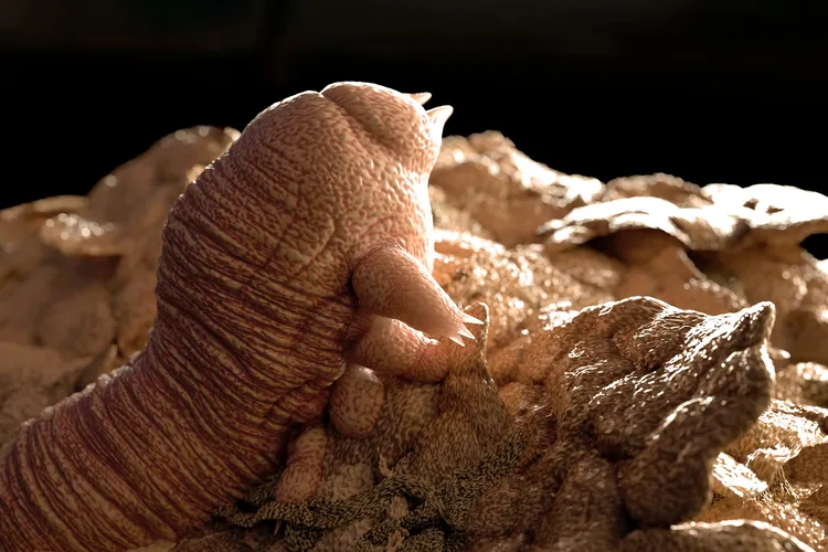photo of demodex mite on human skin