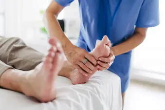 photo of testing for diabetic peripheral neuropathy