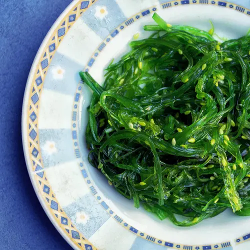 photo of plate of seaweed