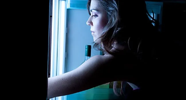 fridge at night