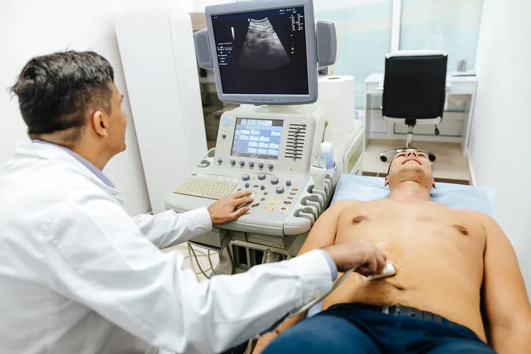 photo of ultrasound of patient's stomach