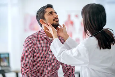 Swollen lymph nodes are a sign your body is fighting off illness or infection. (Photo Credit: E+ / Getty Images)