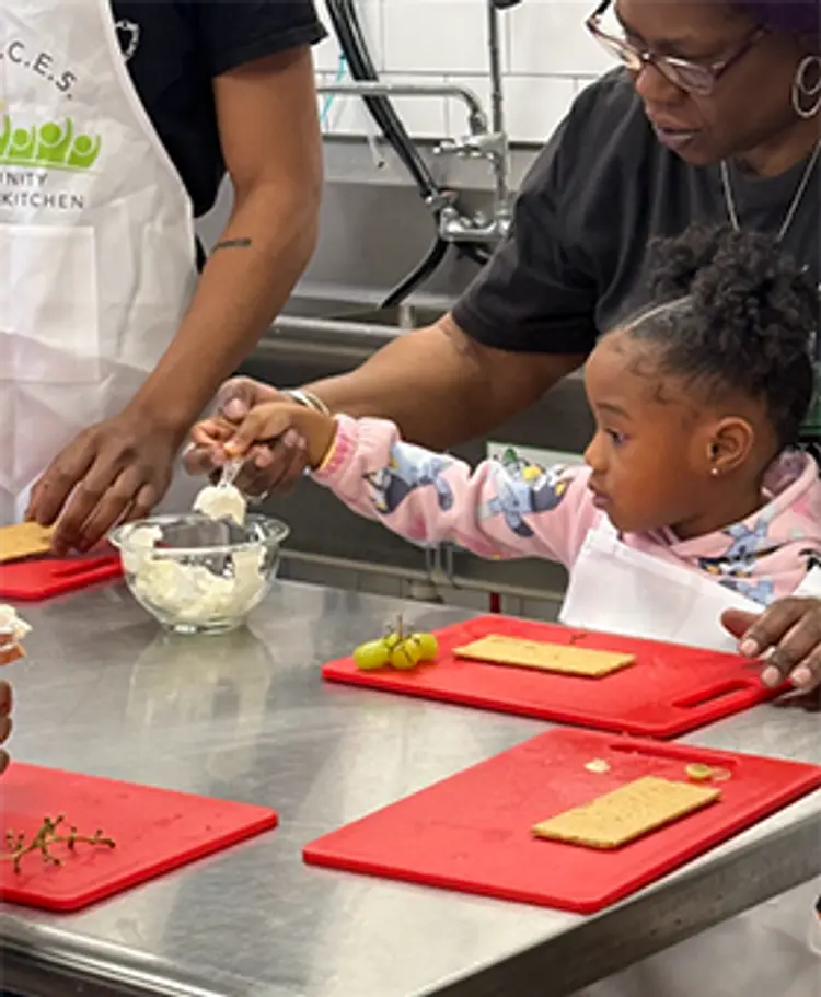 photo of kids in kitchen