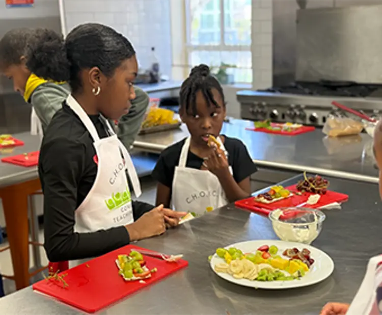 photo of kids in kitchen