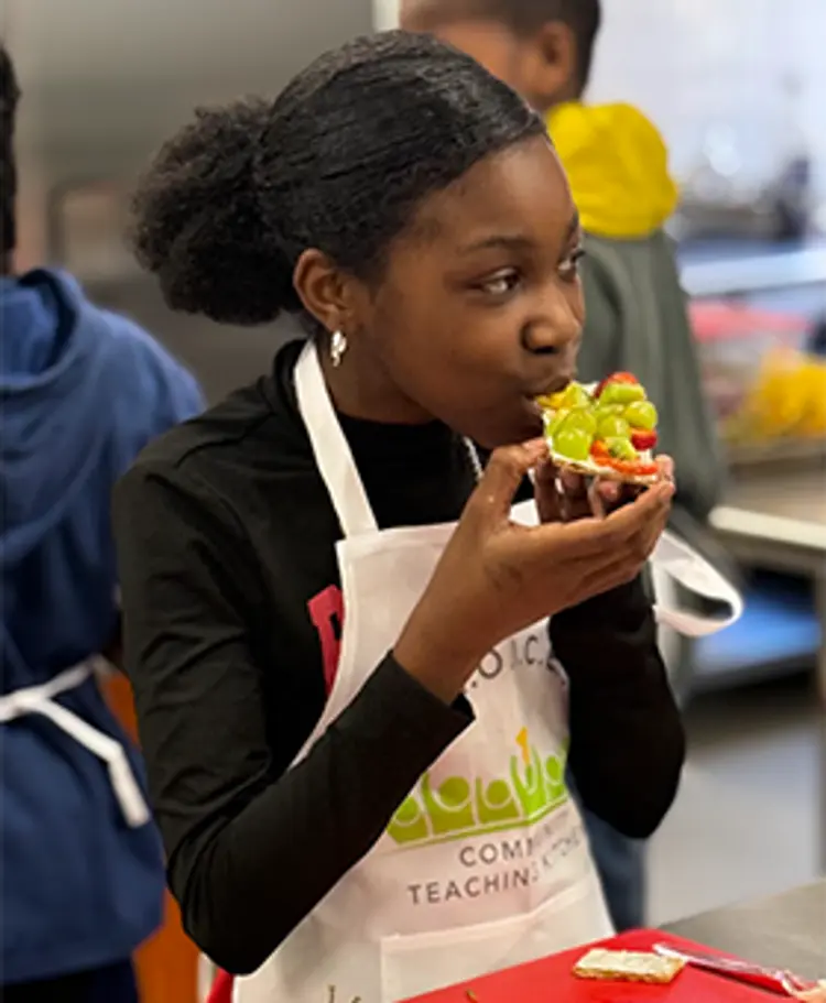 photo of kids in kitchen