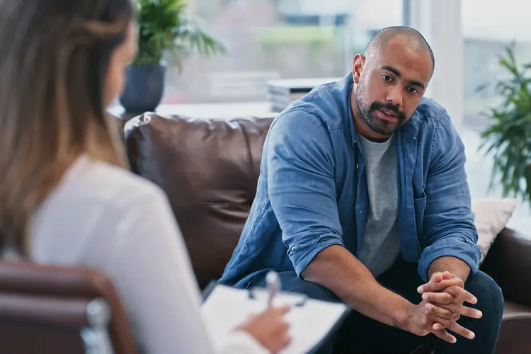 photo of Talking to therapist