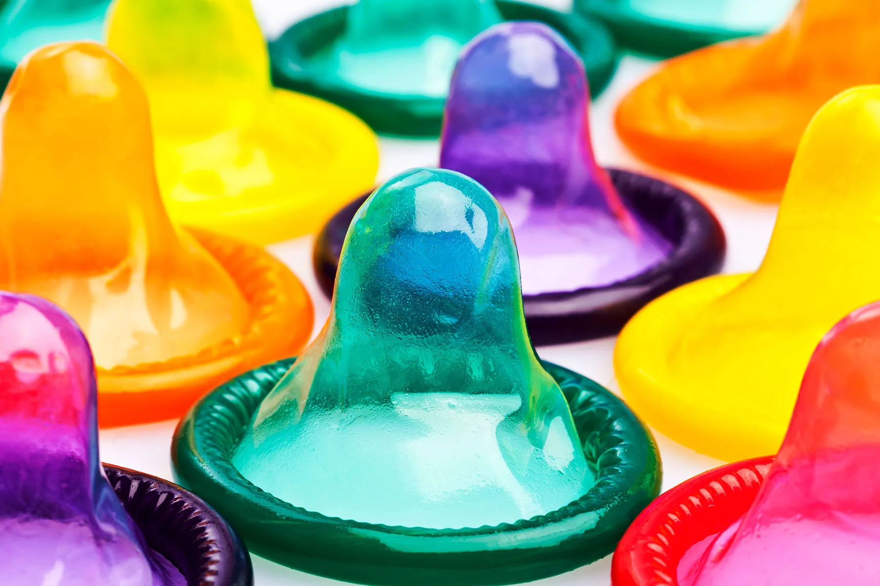 photo of colorful condoms