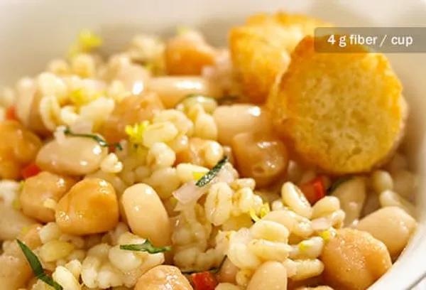 soup with beans chick peas and farro