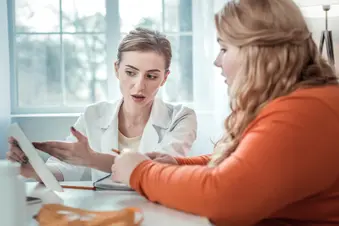 photo of doctor patient consultation