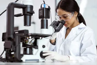 photo of lab researcher