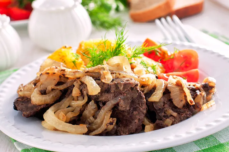 photo of liver and onions