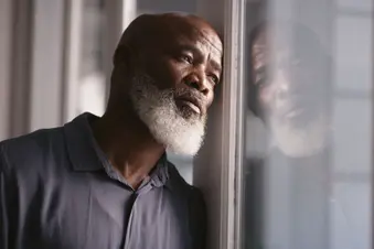 photo of depressed senior man