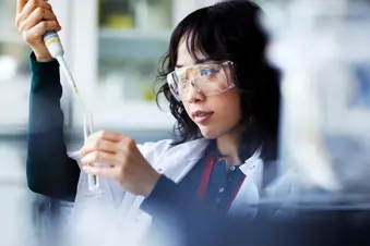 photo of lab researcher