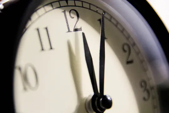 photo of clock hands