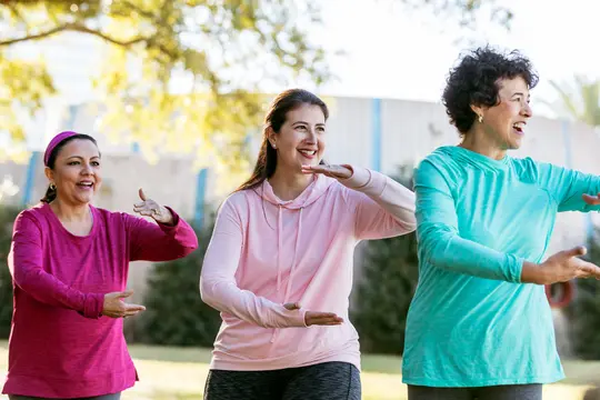 photo of tai chi class outdoors